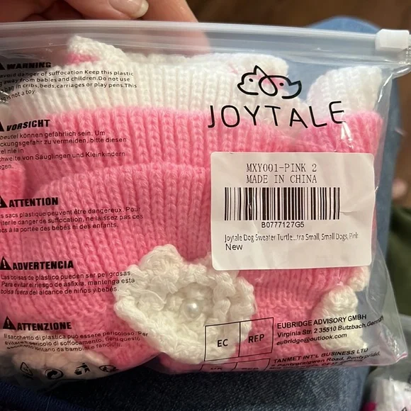 NWT Dog Cat pet outfit Sweater Dress Cable Knitwear Size 2 - Picture 8 of 8